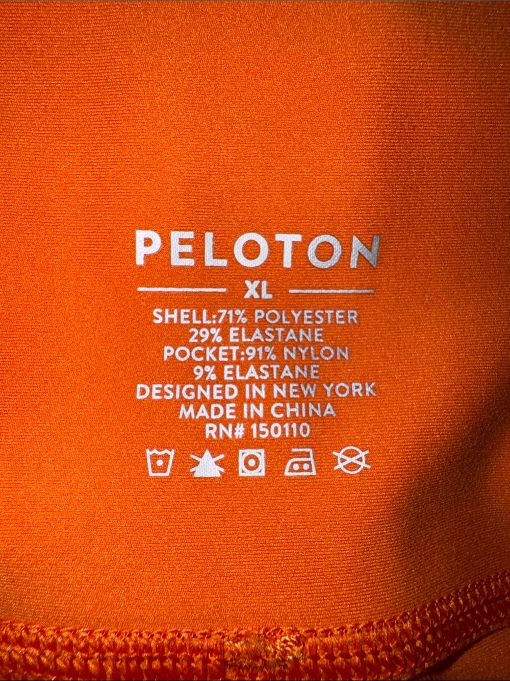 Peloton Vibrant Orange High-Waist Bike Shorts - Picture 6 of 6